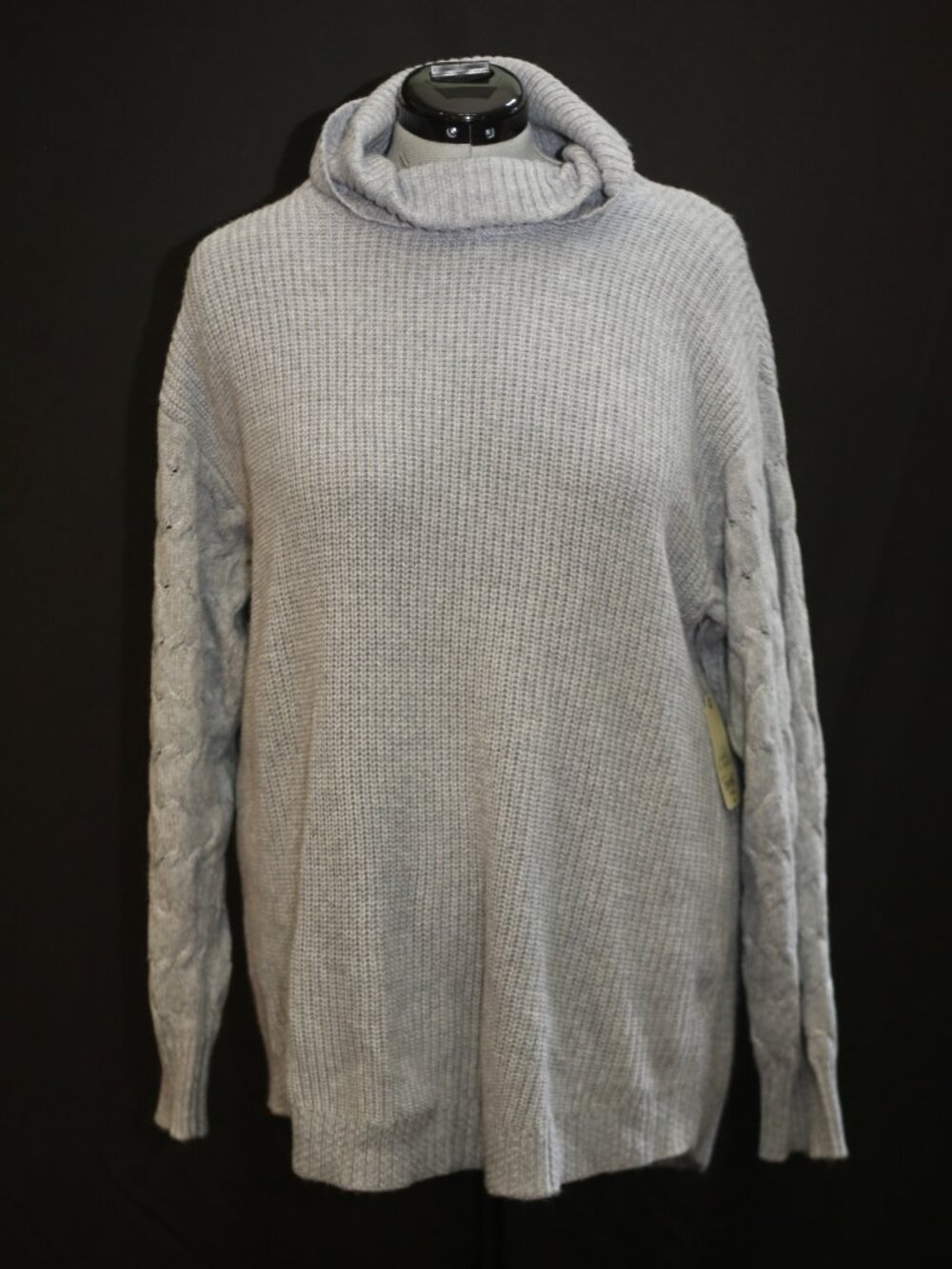 NWT St. John’s Bay Cowl Neck Knitted Sweater – XXL – Soft Ribbed & Cable Knit